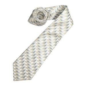 Dockers Geometric Pattern Silk Tie Dupont Teflon Treated Fabric Protector Men's